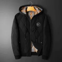 Mens Jacket Burbrerys Coat Jackets Autumn and Winter 2023 New Lingge Hooded Cotton Ma Li Zhan Baoba Fashion Down Men