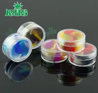 Quality Multi Colors Inside FDA Silicone Liner 510ML Outside Acrylic Jars Dab Wax Container With Cover Oil Butane Jars Dab oil Fo9105263