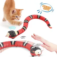 Cat Toys Smart Sensing Snake Electric Interactive For Cats USB Charging Accessories Child Pet Dogs Game Play Toy3217