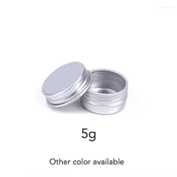 Storage Bottles 5g Cosmetics Aluminum Jar 5ml Lip Eye Cream Travel Package Bottle Empty Makeup Refillable Container Rose Gold Silver
