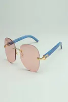 Sunglasses 4193829 with 58mm lens and blue natural wood legs6853625