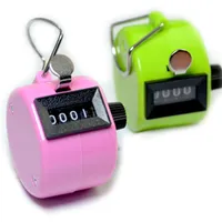 50pcs New 4 Digit Number Hand Held Manual Tally Counter Digital Golf Clicker Training Handy Count Counters dh1444