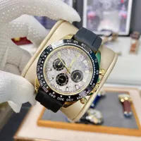 Herrens armbandsur Japan VK Chronograph Quartz Movement Watch Full Rostly Steel Sapphire Glass 5atm Watertproof Super Luminous 41mm Montre de Luxe Watches