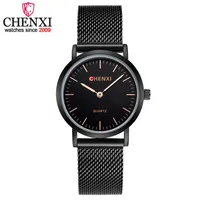 CHENXI Brand Black Women Watches Women's Fashion Watch High Quality Ultra thin Quartz Watches Jewelry Bracelet Relogio Femini234q