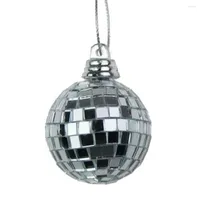 Christmas Decorations 24pcs set Glitter Mirror Glass Ball Lighting Reflector For Home Stage Window Display Background Decoration