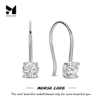 Stud Earrings MC S925 Sterling Silver Classic Elegant Diamond Ear Hook For Women Wedding Jewelry Gift Brincos Aretes Accessories
