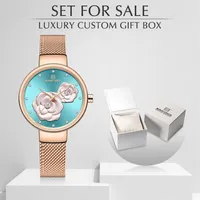 New NAVIFORCE Rose Gold Women Watches Dress Quartz Watch Ladies with Luxury Box Female Wrist Watch Girl Clock Set for 2065