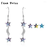 Stud Earrings Pentagram S925 Sterling Silver For Women With Austrian Crystal Wholesale