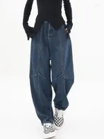 Women's Jeans 2023 Autumn Winter Streetwear Woman High Waist Loose Plus Size Zipper Full Length Female Denim Harem Pants Casual Fashion