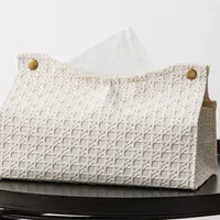 Storage Bags Nordic Ins Wheat Ear Texture Tissue Box Paper Stoarge Bag Cloth Car Living Room Home Decor