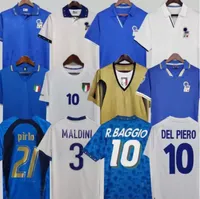 1994レトロバージョンイタリアサッカージャージ1990 1996 1982 1998 2006 Home Maldini Baresi Roberto Baggio Zola Conteシャツアウェイサッカーユニフォーム