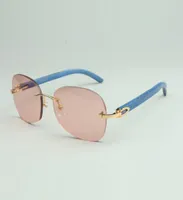 Sunglasses 4193829 with 58mm lens and blue natural wood legs1928590