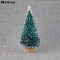 Christmas Decorations 12pcs Mini Tree Year Gifts For Home DIY Small Pine Placed In The Desktop Room Decor