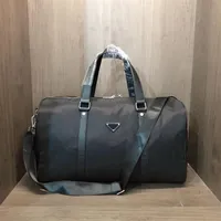 Top Quality Men Fashion Duffle Bag Triple Black Nylon Travel Bags Mens Handle Luggage Gentleman Business Tote with Shoulder Strap 214E