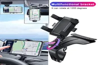 Car Multifunctional Mobile Phone Bracket 360 Degree Sun Visor Mirror Dashboard Mount GPS Stand Phone Holder Parking Card6641352