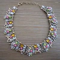 Choker 2023 Fashion Crystal Rhinestone Women Statement Big Bib Collar Necklace Woman Party Jewelry Accessories