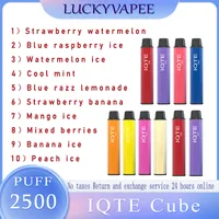 100% IQTE Cube 2500 Puffs Bulk-buy Wholesale Electronic Cigarette Disposable Vape with 500mAh Disposable E IQTE PRO Device bang 2000 Puff flex 2800 puff