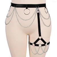Garters Punk Garter Harness Accessories Stocking Body Busty Women Belt Gothic Style Rave Wear Sexy Plus Size Underwear Suspender
