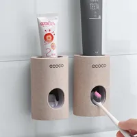 2pcs set Automatic Toothpaste Dispenser Wall Mount Stand Bathroom Accessories Set Toothpaste Squeezers Tooth Bathroom Storage332b