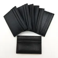Fashion Men Women Real Leather Credit Card Holder Classic Mens Mini Bank Card Holder Small Wallet Slim Genuine Leather Wallets Wti314N