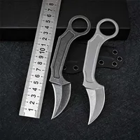 Basti Karambit Folding Claw Push Knife Fast Open N690 Fixed Blade G10 Handle Pocket CS Go Outdoor Camping Jungle Fighting Hunting 214R