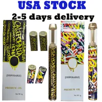 California Honey Disposable Vape USA STOCK E Cigarette Vaporizer Pen Empty 1.0ml Thick Oil Cartridge Rechargeable Vaporizers 400mah Ecig with Mixed Flavors Package