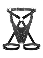 Women's Panties Womens Faux Leather Harness Thong Clubwear Adjustable Buckle Waist Belt Leg Ring Dance Stage Performance Costume Accessories