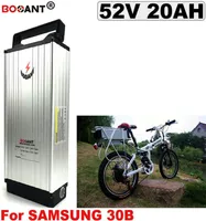 52V 20AH Rear Rack electric bike battery for Samsung 30B 18650 cell 52V Ebike lithium battery for 1000W 1500W Motor 2A Charger2019461