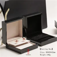 Jewelry Pouches Black Paint Portative Upmarket Brand Box Dedicated Earring Dangle Clip Stud And Hoop Boxes Wedding Favors