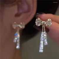 Dangle Earrings Long Butterfly Earring For Ladies Crystal Drop With Bling Cubic Trendy Jewelry