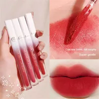Lip Gloss Soft Mist Lipgloss Liquid Lipstick Silky Red Tint Mud 4 Color Non-stick Cup Glaze Moisture Lips Makeup