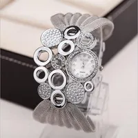 BAOHE Brand Personalized Fashion Clothing Accessories Silver Watches Wide Mesh Bracelet Ladies Watch Womens Wristwatches327t