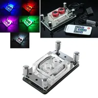 Computer Coolings Fans & CPU Acrylic Top Water Cooling Block Sprayable Liquid With Channel For Amd
