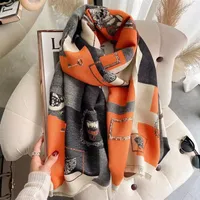 Whole-men women wool scarf luxury scarf letter design style autumn and winter scarf shawl 180X70CM 001228D