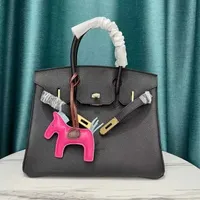 fashion Handbag Bags Designer Handbag Hermas 2023 Birkins Leather Platinum Bag Classic 30cm Leather One Shoulder Messenger Handbag PHZX9P2