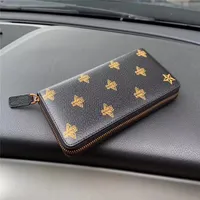 Worldwide Size 19cm Classic Fashion Leather Zipper Wallet Card Holder Key Case Quality Coin Purse Clutch254T