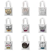 Storage Bags Cute Cat Shopping Bag Plegable Cartoon Shopper Handbag Tote Reusable Eco BagStorage