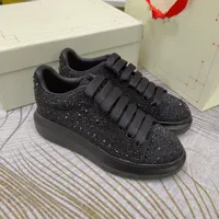 Designer Casual black crystal queen Shoes Sneakers Casual Shoes Espadrilles Sneaker Women's Flats Platform Shoes Leather Luxury Lace Up shoe 04