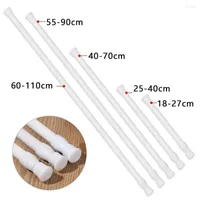 Shower Curtains Multi Purpose Spring Loaded Extendable Net Voile Tension Curtain Rail Pole Rods Bathroom Product Hanging