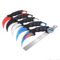 Counter-Strike Claw Karambit Knife CS GO Stainless Steel Traning Survival Pocket Knives Camping Tools Fixed Blade Knive HW23269c