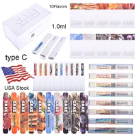 Cake Gen 5 USA Warehouse 충전식 일회용 vapes 펜 E 담배 1.0ml 빈 포드 기화기 포드 카트 키트 280mah