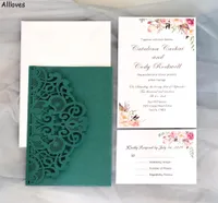Hollow Elegant Laser Cut Wedding Invitation Card Настройка карт настройка бизнеса с RSVP Card Party Decoration Al9988