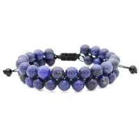 Strand Beaded Strands Pameng Men Lapis Lazuli Bracelet 8mm Beads Natural Stone Bangle Women Yoga Energy Handmade Jewelry