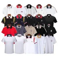 Moda Erkek Tişörtler Erkekler Polos Sıradan Lüks T Shirt İşlemeli Üstler Tees Medusa Pamuk Yılan Desen Polo-Shirt yaka Polo Gömlek Asya Boyutu M-3XL