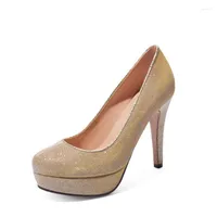 Dress Shoes Lasyarrow 2023 Est Single Women Pumps Round Toe Elegant Party Wedding Shoe Spring Summer High Heel Platform