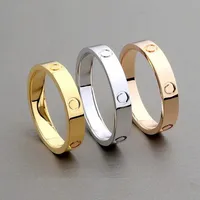 2020 New Classic Stainless Steel Gold Love Married Engagement Couple Ring Fashion Eternal Jewelry For Women Christmas Gift158c