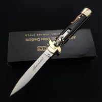 The ACK Bill DeShivs Horizontal Tactical Folding Knives Single Action D2 Blade OX horn Handle Survival benchmade Knife 9 Inch EDC Tools BM42