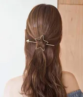 Korean Barrette Star Heart Design Metal Pearl Hair Clips For Women Hair Accessories Gold Hairpin Heart Star Headband holder5998124