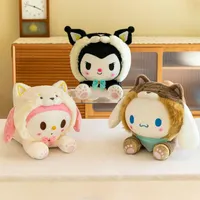 35cm Fashion Cute Changing Clothes Plush Toy Floppy Kawaii Big Ear Dog Stuffed Plush Pillow Festival Gift Doll
