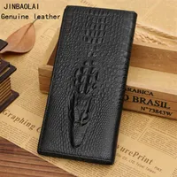 Factory whole men handbag first layer leather crocodiles wallet personality leatheres long wallets business leathers purse tre255h